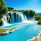 natural spwith waterfalls and hot springs at Saturnia