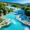 natural spwith waterfalls and hot springs at Saturnia