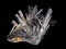 Natural stibnite druse