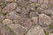 Natural stone abstract background wall made by ancient Inca of Peru in South America. Background with copy space