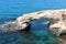 Natural stone Love Bridge in Cyprus Ayia Napa.