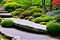 Natural stone pathway at Japanese zen garden