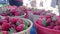 Natural strawberries in Turkish bazaar