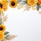 Natural sunflower border