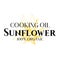Natural sunflower cooking oil vector logotype template