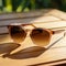 Natural Sunlight: Modern Sunglasses. Generative AI