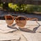 Natural Sunlight: Modern Sunglasses. Generative AI