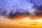 Natural sunset or sunrise with vibrant colors. Dramatic colorful sky background