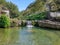 Natural swimming pool in the river Araxes located in the town of Betelu, Navarra. Spain