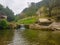 Natural swimming pool in the river Araxes located in the town of Betelu, Navarra. Spain