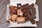 Natural treats for pets. dried meat products to feed and motivate dogs