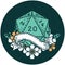 natural twenty D20 dice roll icon