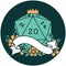 natural twenty D20 dice roll icon