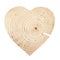 Natural unpainted wooden heart