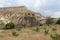 Natural valley with volcanic tuff stone rocks in Pasabag in Cappadocia, Turkey.