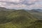 Natural view of mountain and forest landscape in the countyside