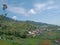 Natural views of hills and green trees