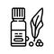 natural vitamins phytotherapy line icon vector illustration