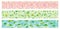 Natural washi paper tape set seamless pattern