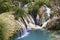 Natural waterfall and lake in Polilimnio area