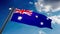 A natural waving flag of Australia