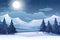 Natural Winter Christmas background with sky, heavy snowfall Generated AI