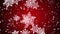 Natural Winter Christmas loop 4K background with Red heavy snowfall, snowflakes.