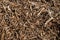 Natural wood mulch bark heap surface texture
