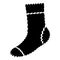 Natural wool sock icon, simple style