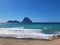 Naturalistic maritime panorama of Es Vedra in the sea of â€‹â€‹Ibiza from Cala d`Hort