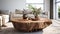 Naturalistic Wood Coffee Table With Realistic Texture