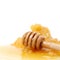 Naturally crystallized honey and dipper