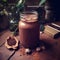 Naturally Refreshing Organic Raw Cocoa Smoothie. Generative AI