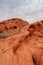 Naturally shaped holes and caves in red rock, Valley of Fire, Nevada, USA