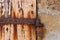 Naturally weathered, rusted metal and wood door, Ibiza