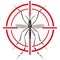 Nature, Aedes Aegypti mosquitoes stilt with sight signal or target, top view