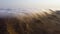 Nature amazing phenomenon of cloud surfing above mountains rock in desert. Magical moment above the clouds at sunrise