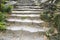 Nature background featuring old outdoor stone staircase