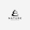 Nature Balance Stone Logo Vector, Spa Concept Vintage, Illustration of Hard Rock and Balancing