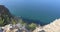 Nature beautiful landscape view of Baikal lake with blue sky overlook from the cliff in Olkhon island, Irkutsk Russia