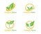 Nature biology organic abstract leaf icon logo design template