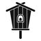 Nature bird house icon, simple style