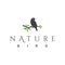 Nature bird logo design vector