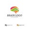 Nature Brain Logo Vector Template. Brain Mind with Leaf Logo Concepts