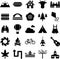 Nature, camping and outdoor activities icons