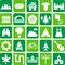 Nature, camping and outdoor activities icons