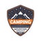 Nature camping vintage isolated badge