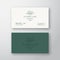 Nature Care Cosmetics Vector Sign or Logo and Business Card Template. Premium Stationary Realistic Mock Up. Hand Drawn