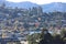 Nature and city from St Hilary\'s preserve in Belvedere and Tiburon California