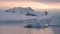 Nature, climate change, and changing weather. Antarctica. Majestic Landscape. Arctic Extreme Nature Mountain Beauty